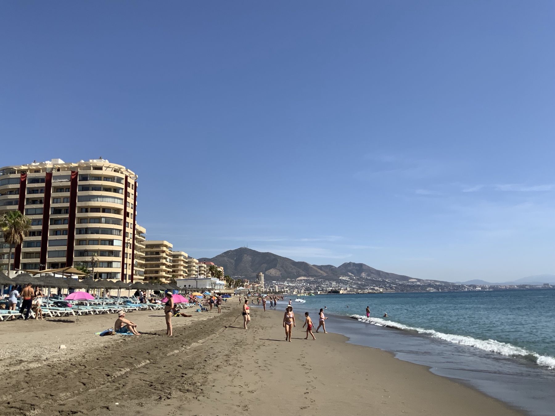Fuengirola beach and mountains
