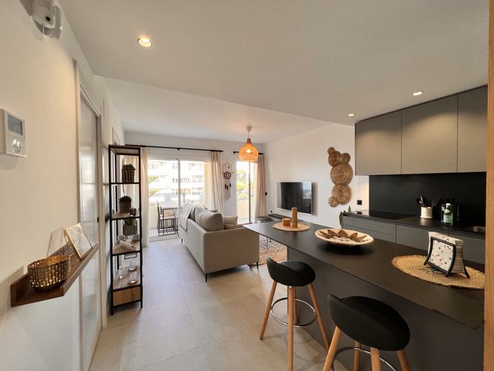 Open-plan living and kitchen